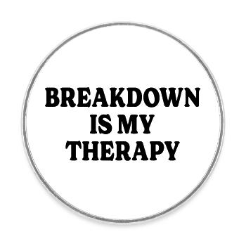Musician Therapy Music Metalcore Breakdown - Round  fridge magnet - white - Front