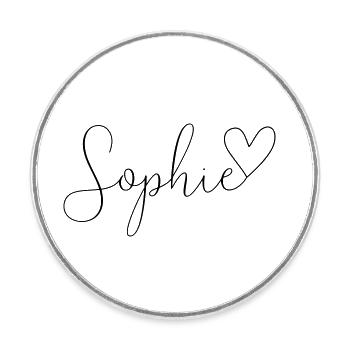 Sophie Nom Prénom Fille - Magnet rond - blanc - Devant