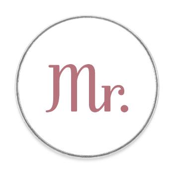 Mr. Matching Paar Verlobung Hochzeit Flitterwochen - Runder Kühlschrankmagnet - Weiß - Vorne