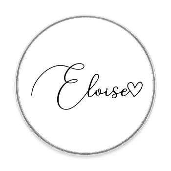 Eloise Last Name First Name Girl - Round  fridge magnet - white - Front