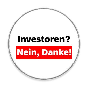Investors? No thank you! - Round  fridge magnet - white - Front