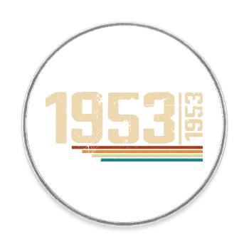 Vintage Anniversary 1953 Birthday Party 1953 - Round  fridge magnet - white - Front