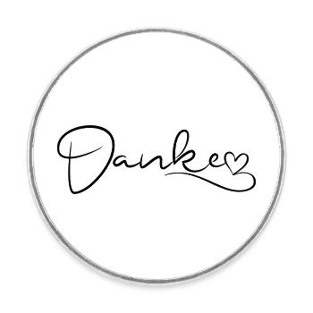 Thank You Scripture with Heart - Round  fridge magnet - white - Front