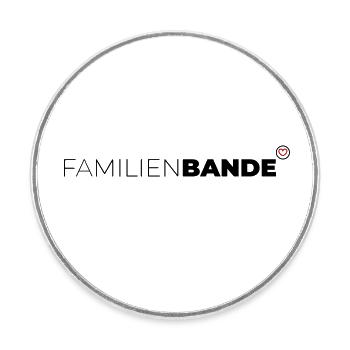 Familienbande - Runder Kühlschrankmagnet - Weiß - Vorne