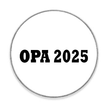 Opa 2025 - Runder Kühlschrankmagnet - Weiß - Vorne