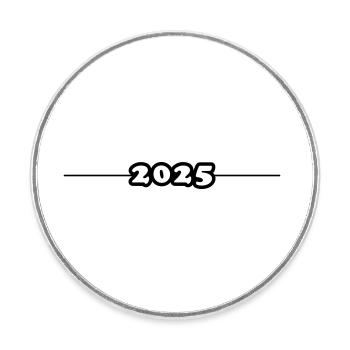 2025 Element - Round  fridge magnet - white - Front