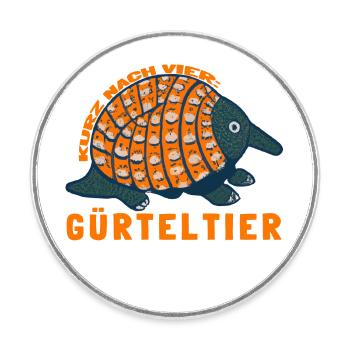 Peu après 4: Armadillo - Magnet rond - blanc - Devant