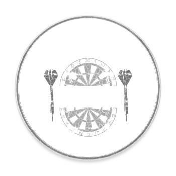 Personalised Darts T-Shirt for Karin - Round  fridge magnet - white - Front