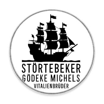 Störtebeker Gödeke Michels Victual Brothers - Round  fridge magnet - white - Front