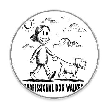 Pitbull Pet Dog Amoureux des animaux - Magnet rond - blanc - Devant