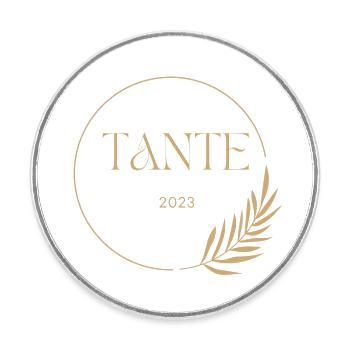 Tante 2023 - Runder Kühlschrankmagnet - Weiß - Vorne
