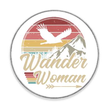 Wander Woman - Runder Kühlschrankmagnet - Weiß - Vorne
