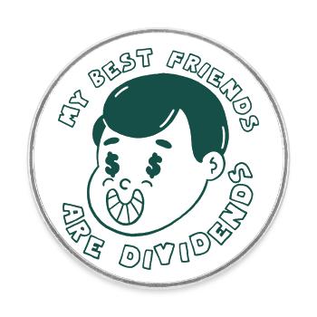 My Best Friends Are Dividends Dividends Stocks - Round  fridge magnet - white - Front