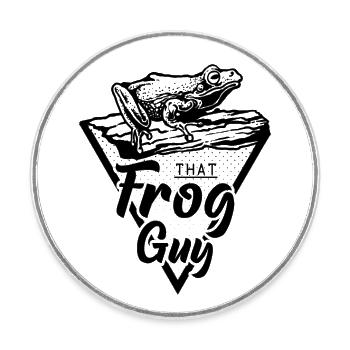 Dieser Froschmann Amphibienfrosch Besitzer - Runder Kühlschrankmagnet - Weiß - Vorne