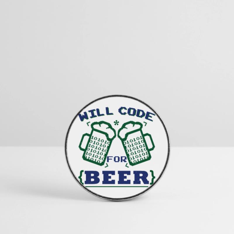 Funny Beer Coding Coder Round  fridge magnet