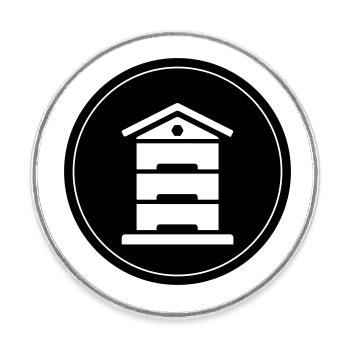 Honey beekeepers - Round  fridge magnet - white - Front