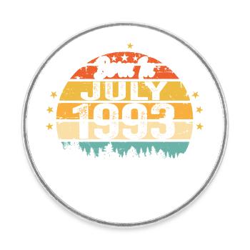 1993 Juillet - Années de grandeur depuis juillet 1993 - Magnet rond - blanc - Devant