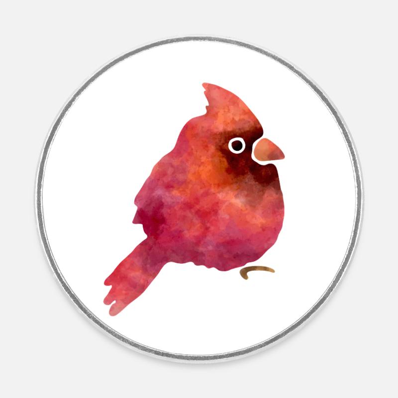 Oiseau mignon - Magnet rond - blanc