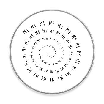MIMIMI ENDLESS LOOP WHINING FUNNY GIFT - Round  fridge magnet - white - Front