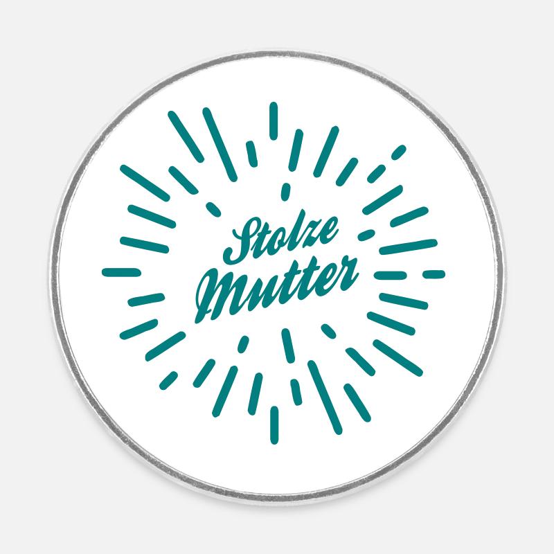 Stolze Mutter - Runder Kühlschrankmagnet - Weiß