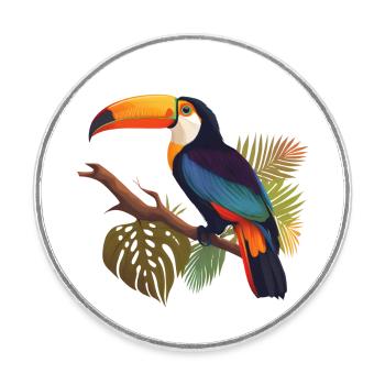 Toucan Costa Rica - Magnet rond - blanc - Devant