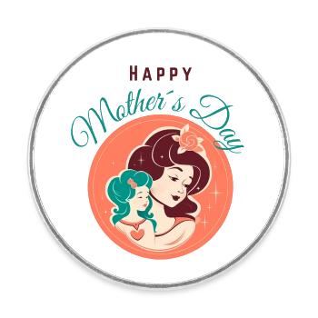 Happy Mother s Day - Runder Kühlschrankmagnet - Weiß - Vorne