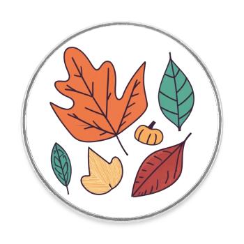 Umarmen Sie die Schönheit des Herbstes - Runder Kühlschrankmagnet - Weiß - Vorne