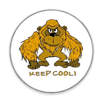 KEEP COOL! - Runder Kühlschrankmagnet - Weiß - Vorne