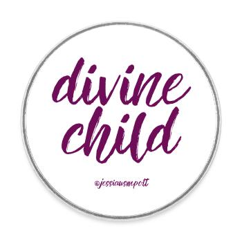 divine child - dunkel - Runder Kühlschrankmagnet - Weiß - Vorne