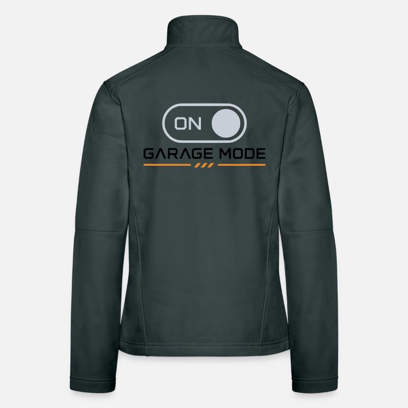 Mode garage activé – Motard mécanicien Veste en tissu softshell Femme