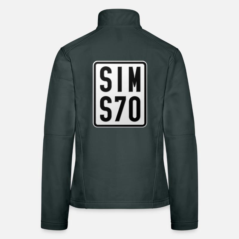 Simson S70 Moped Kennzeichen Frauen Softshelljacke