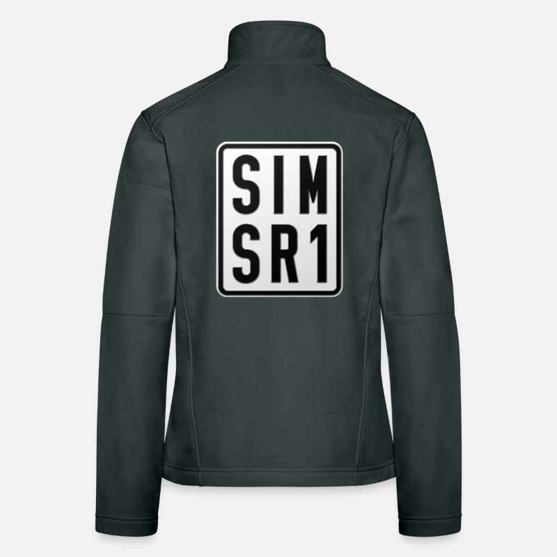 Simson SR1 Moped License Plate Women's Softshell Jacket