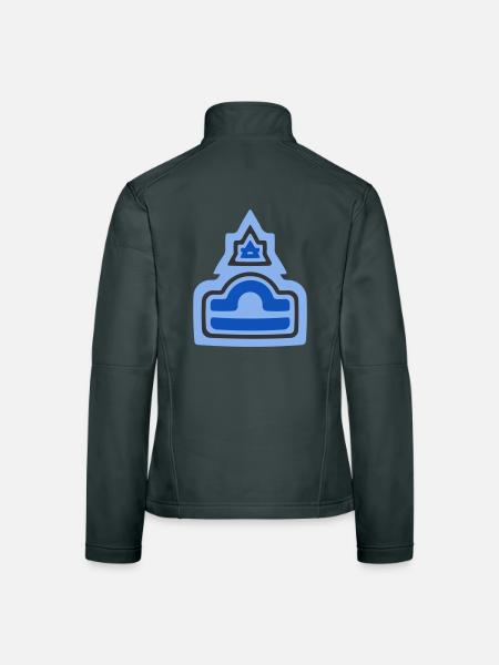 Zodiac Tribal Libra and Air - Women's Softshell Jacket - mouse grey - Back