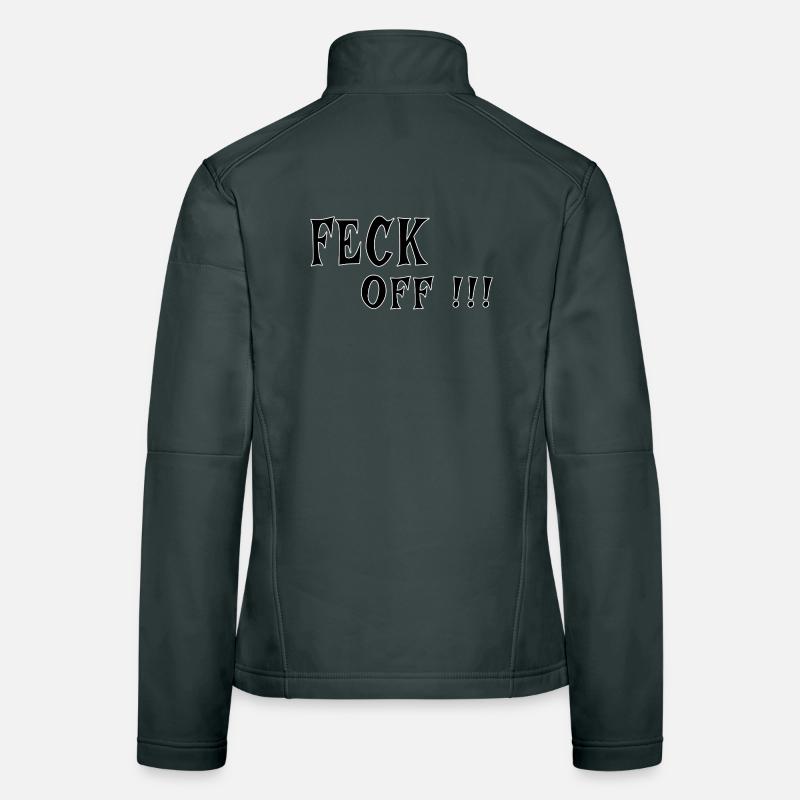 Feck Off – Irish Attitude - Frauen Softshelljacke - Dunkelgrau