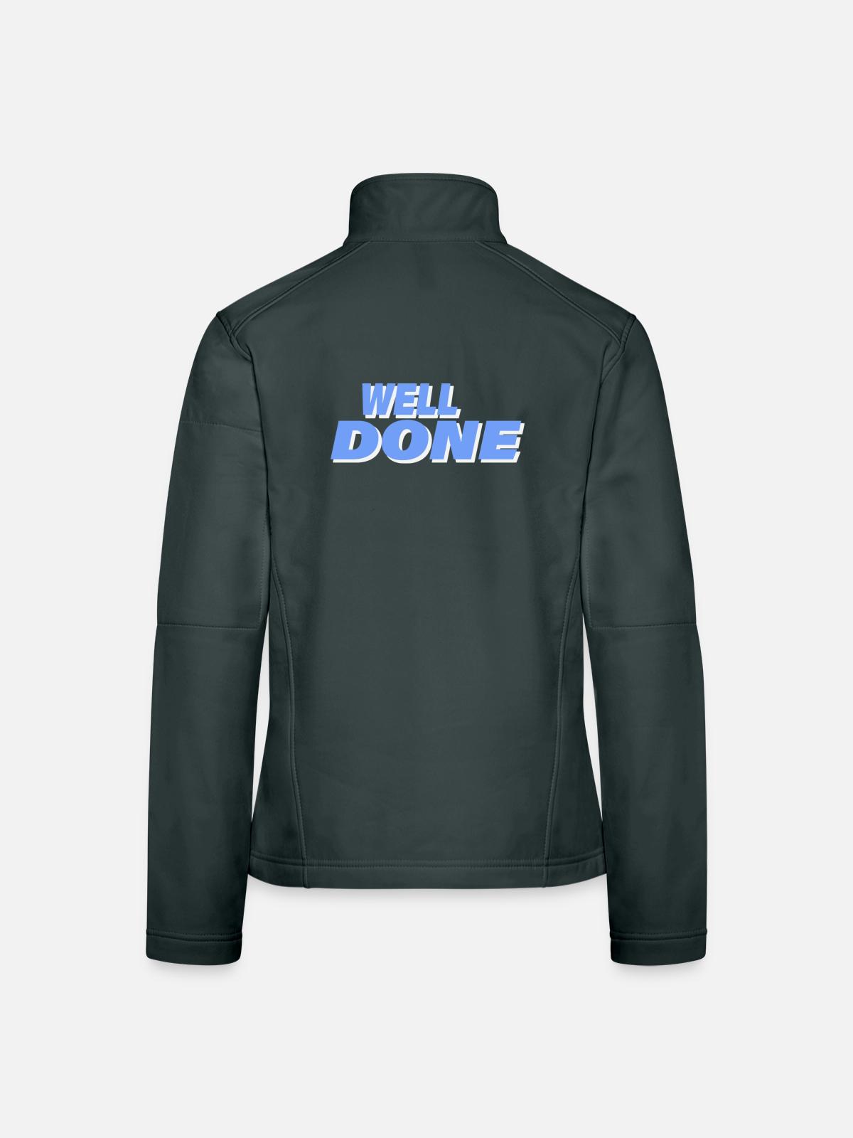 WELL DONE - Frauen Softshelljacke - Dunkelgrau - Hinten