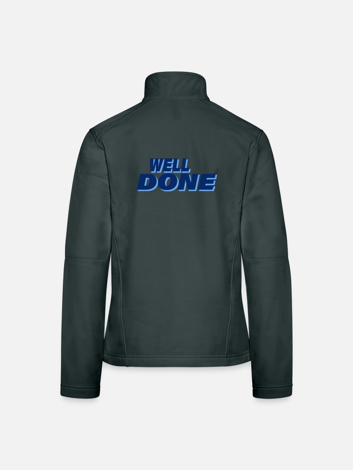 WELL DONE - Frauen Softshelljacke - Dunkelgrau - Hinten