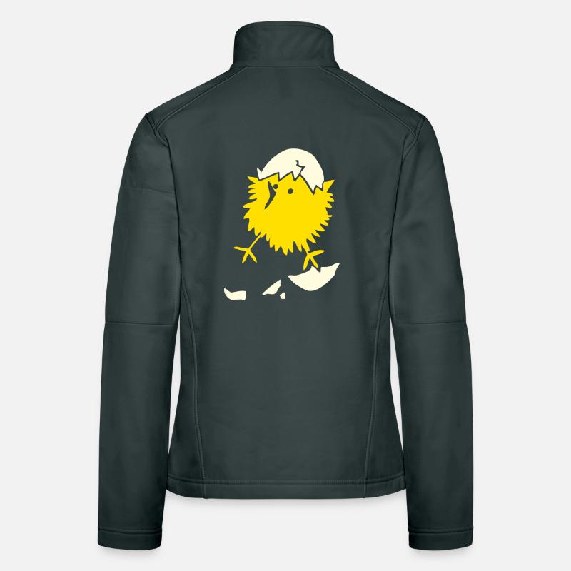 Chick BEEPY Happy Easter Naughty Yellow Comic Funny Women's Softshell Jacket