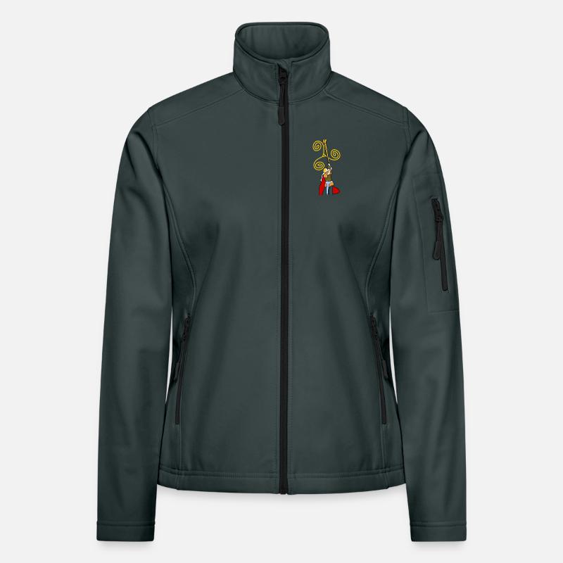 Gallic warrior at Carnyx Women's Softshell Jacket
