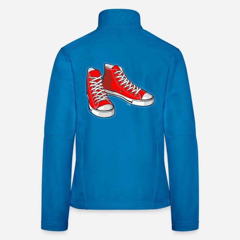 Rote Turnschuhe Frauen Softshelljacke