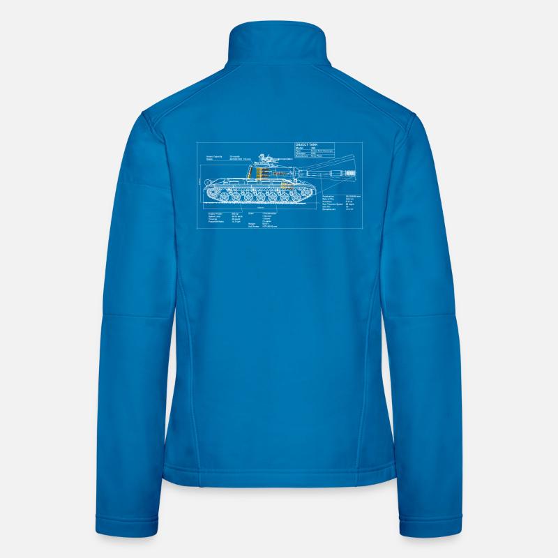 object 268 blueprint Veste en tissu softshell Femme