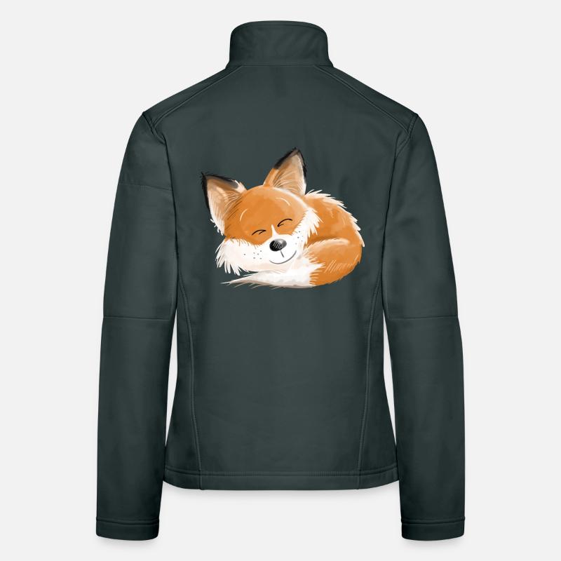 Fox is so tired - foxes - red fox - sleeping Women's Softshell Jacket
