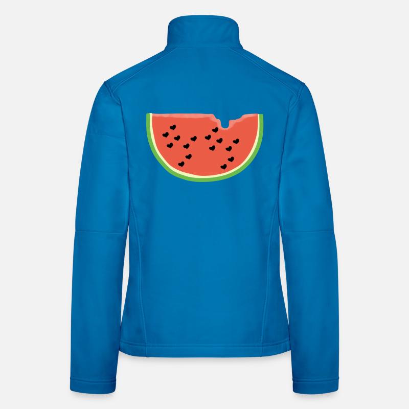 Melon with Heart - Gift - Watermelon - Comic Women's Softshell Jacket