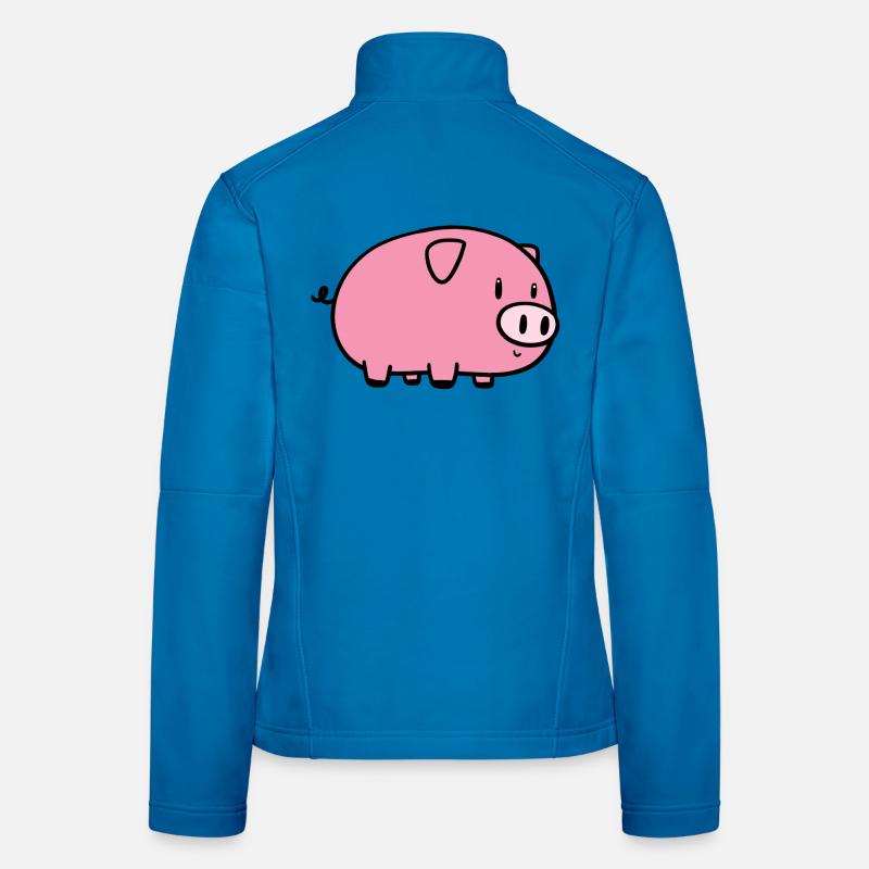 Kleines Schweinchen - Frauen Softshelljacke - Lichtblau