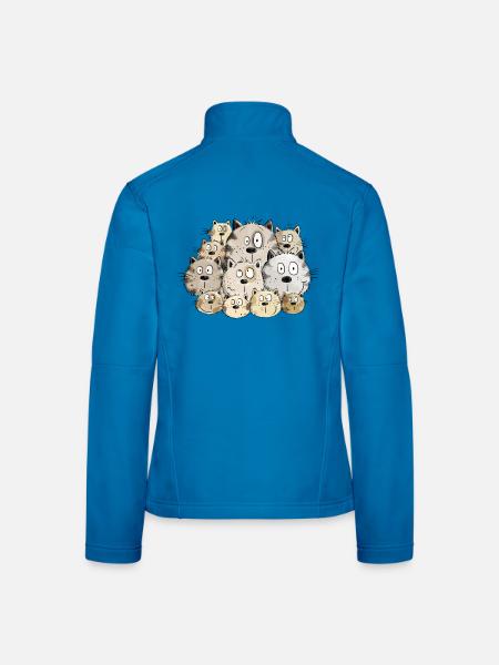 Funny Katzen I Kätzchen Katze Geschenk I Frauchen - Frauen Softshelljacke - Lichtblau