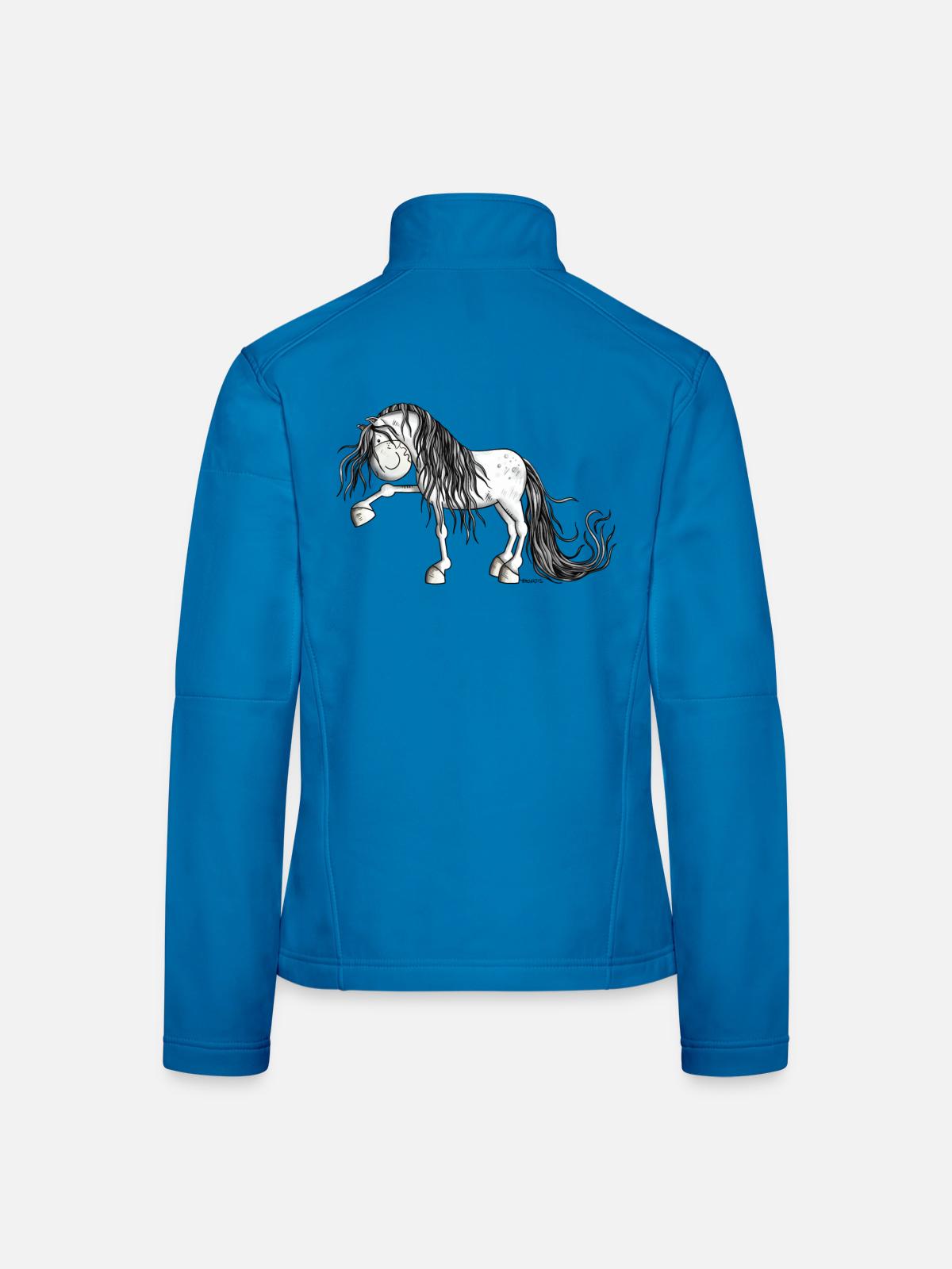 Andalusian Horse - Women's Softshell Jacket - light blue - Back
