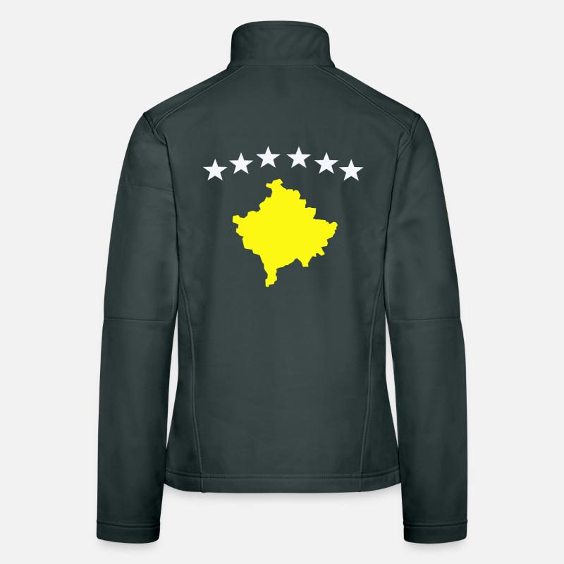 Drapeau du Kosovo Veste en tissu softshell Femme