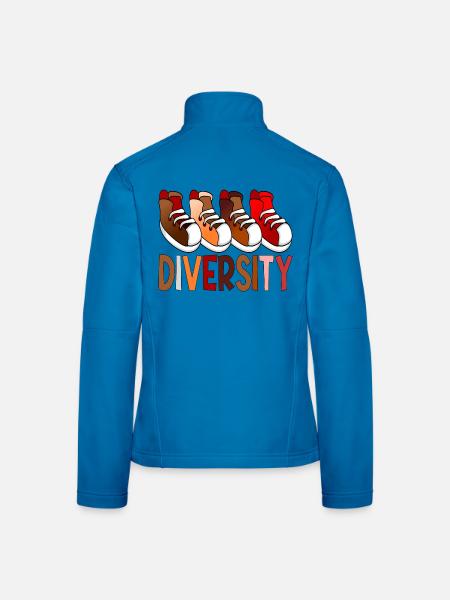 Diversity-Schuhe - Frauen Softshelljacke - Lichtblau - Hinten