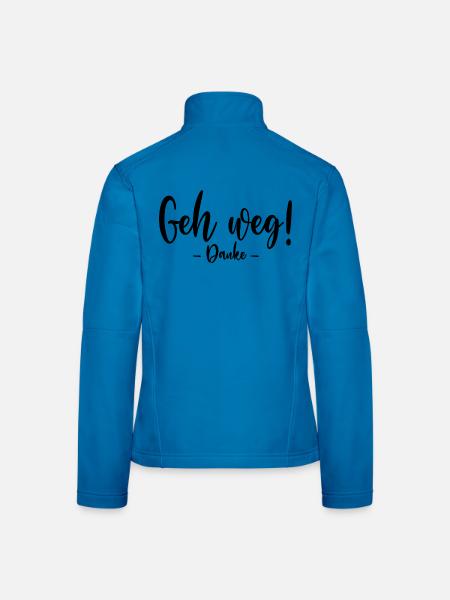 Geh weg Danke - Frauen Softshelljacke - Lichtblau - Hinten