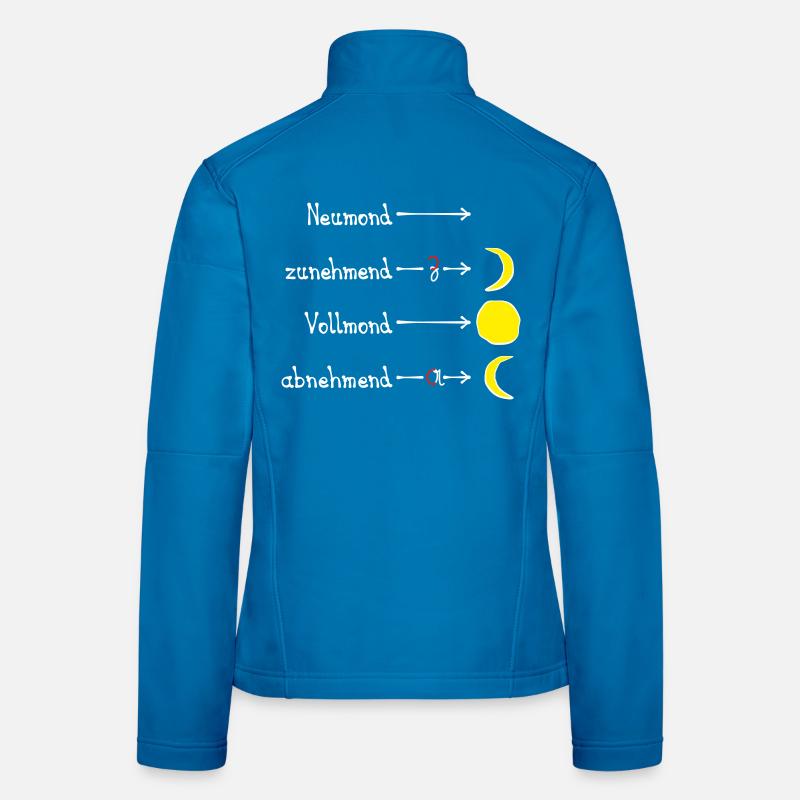 Mondphasen mit Eselsbrücke - hell - Frauen Softshelljacke - Lichtblau
