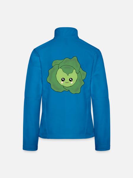 Fasching, Karneval, Kostüm, Salat - Frauen Softshelljacke - Lichtblau - Hinten